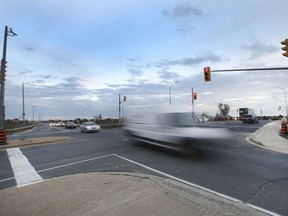 The intersection of Westbound Central Avenue and EC Row in Windsor is shown on Friday, November 12, 2021.