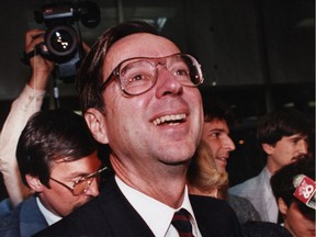 The fact that he was unable to win his own seat did not seem to dampen Robert Bourassa's joy much on election night on December 2, 1985.