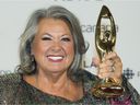 Ginette Reno holds her award at the Gala Adisq awards ceremony in Montreal, Sunday, Oct. 27, 2019.