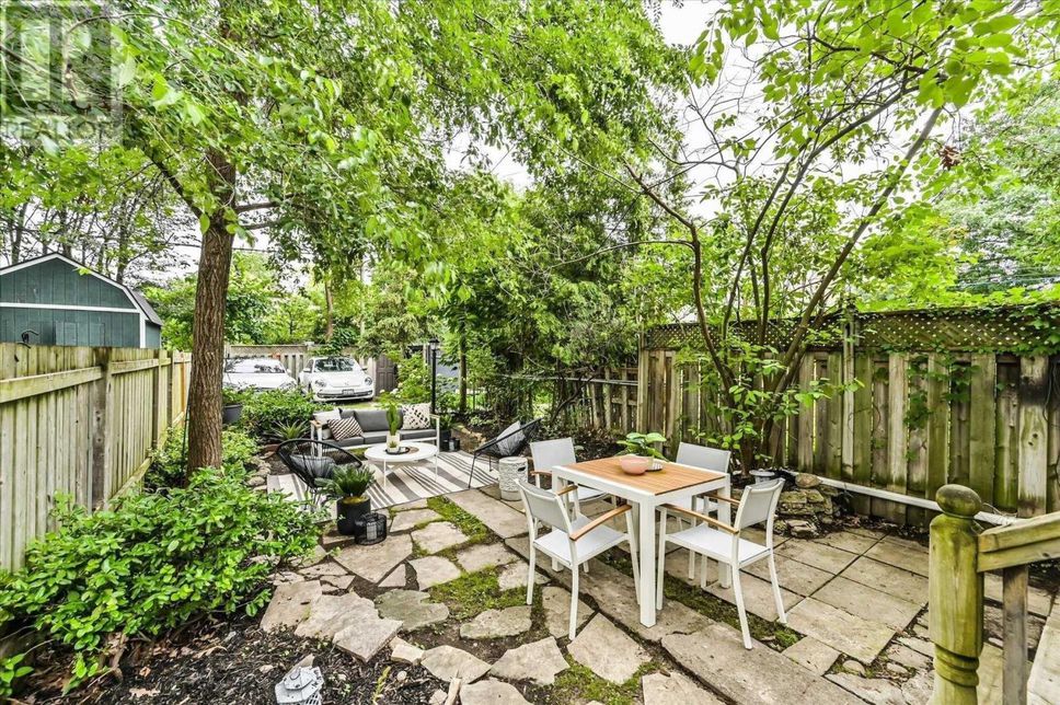 A fenced in backyard offers plenty of extra space to enjoy in the warmer months.