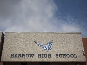 The exterior of the Harrow District High School is photographed on Thursday, June 16, 2016.