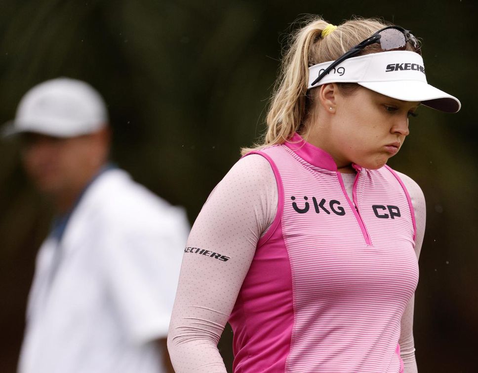 Canadian Brooke Henderson was seven strokes off the pace after the first round of the LPGA Tour Championship in Naples, Florida.