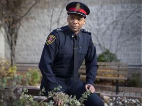 In sp.  Ed Armstrong, photographed on Monday, November 15, 2021, at the Major FA Tilston Armory and Police Training Center, is the first black inspector for the Windsor Police Service.
