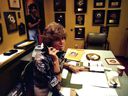 Rosalie Trombley at the CKLW offices in the 1970s.