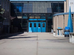 This 2017 file photo shows an entrance to Vincent Massey High School in Windsor.