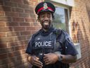 Officer Jamie Adjetey-Nelson of the Windsor Police Service for Diversity, Inclusion and Recruitment is photographed outside the Community Services Section of the Windsor Police Service on Thursday, August 5, 2021.
