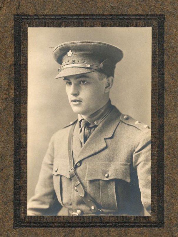 Lieutenant.  Roy Victor Jones of the 75th Battalion, who died at Vimy Ridge on April 9, 1917.