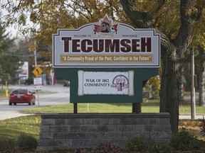 A Tecumseh sign is displayed on Thursday, November 18, 2021.