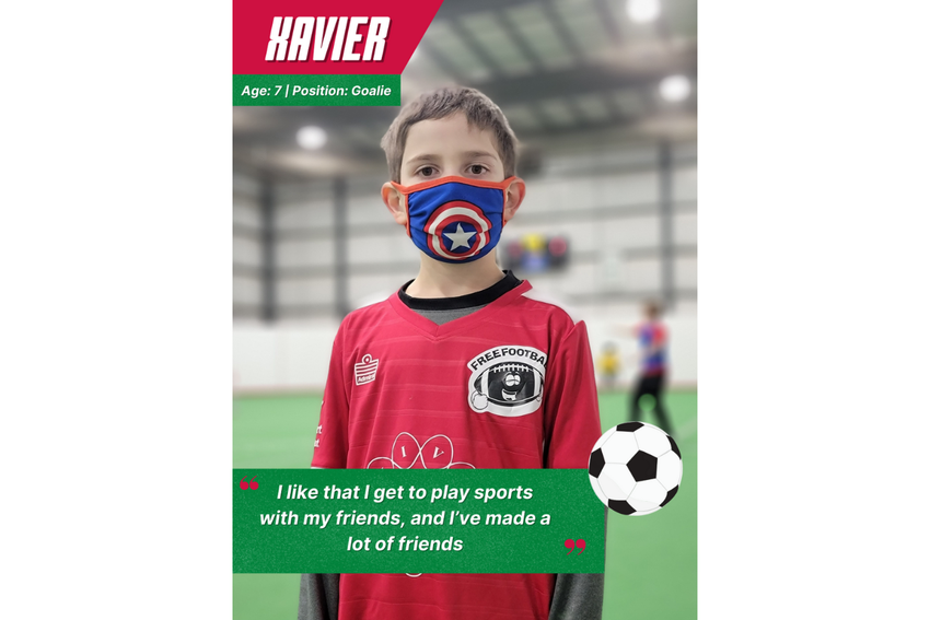 Xavier joined the program at the beginning of this school year.  He is fond of hockey, but he also likes soccer.  When he grows up, he wants to be a firefighter.