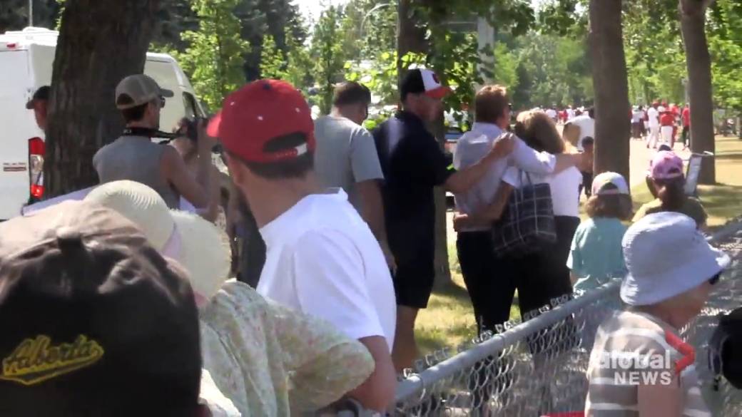 Click to Play Video: 'Alberta Health Minister and Family Confront Protesters at Canada Day Celebration'