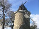 The iconic windmill in Pointe-Claire Village was damaged during a wind storm in late 2019.