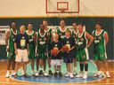 From left: Jerome Kersey, Coach Ted Cusick, Ron Putzi, Berry Randle, Lars Hansen, Cameron Jenson, Greg Wiltjer, Kyle Wiltjer, Bob Hieltjes, Howard Kelsey, and Dan Meagher.  Puerto Vallarta Annual International Sports Classic (still held every May): Champions of the Men's Open Basketball Division May 1999.
