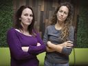 Erica Rumble, left, and Edua Keresztes are pictured in Windsor on Friday, November 12, 2021. They are local nurses who have refused to receive the COVID-19 vaccine.