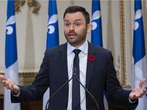 "It is a convention of candidates and ideas that are real and I think it will reach a good part of the population," said Paul St-Pierre Plamondon at the PQ convention on Saturday December 4, 2021 in Trois-Rivières.