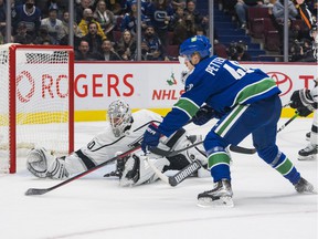 Elias Pettersson showed off his looks and 39 seconds of penalty time on Monday.