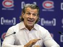 Then-Montreal Canadiens GM Marc Bergevin pictured in October.  Always an aggressive dealer (remember trading for Shea Weber and signing free agent Tyler Toffoli), would that be a steady hand to handle the Canucks' return to prominence?