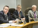 Pointe-Claire city councilors, left to right, Eric Stork, Brent Cowan and Paul Bissonnette were re-elected on November 7.