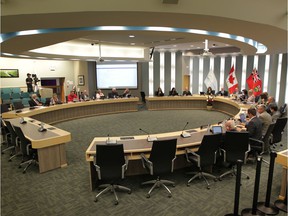 Members of the Essex County Council sit inside the council chambers at the Essex County Civic Center during a meeting on September 4, 2019.