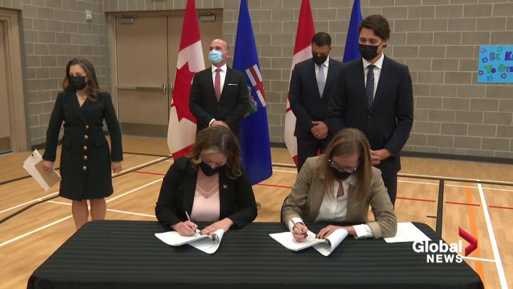 Click to Play Video: 'Alberta Signs Affordable Child Care Agreement with Ottawa'