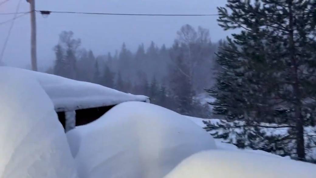 Click to play video: 'Newfoundland Resident Records Heavy Snowfall Outside His Door'