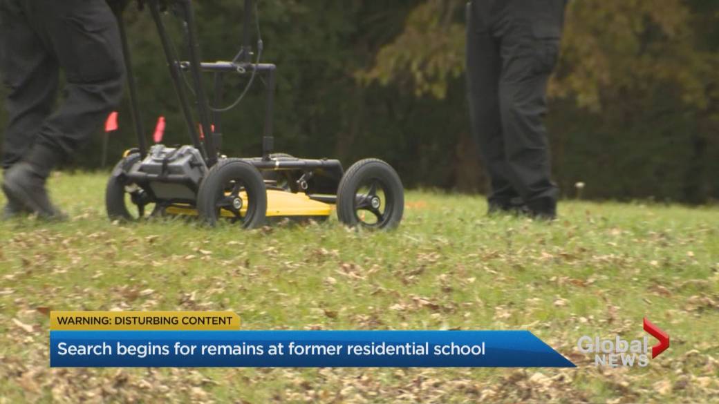 Click to play video: 'Land Search Begins at Old Mohawk Institute in Brantford, Ontario.'