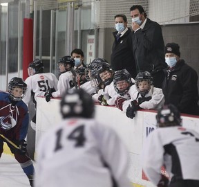 Youth hockey players participate in a minor hockey tournament at the WFCU Center on Friday.