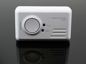 A household carbon monoxide alarm is shown in this file photo.