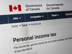A personal income tax form that Canadians file with the Tax Agency of Canada.