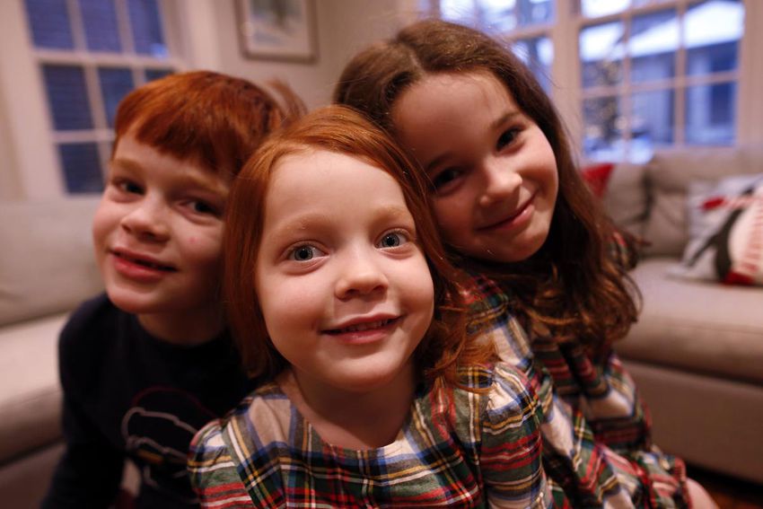 Isabella (Izzy) Tutsch, 5, (center) with Brother Owen, 7 and Sister Tessa, 8.