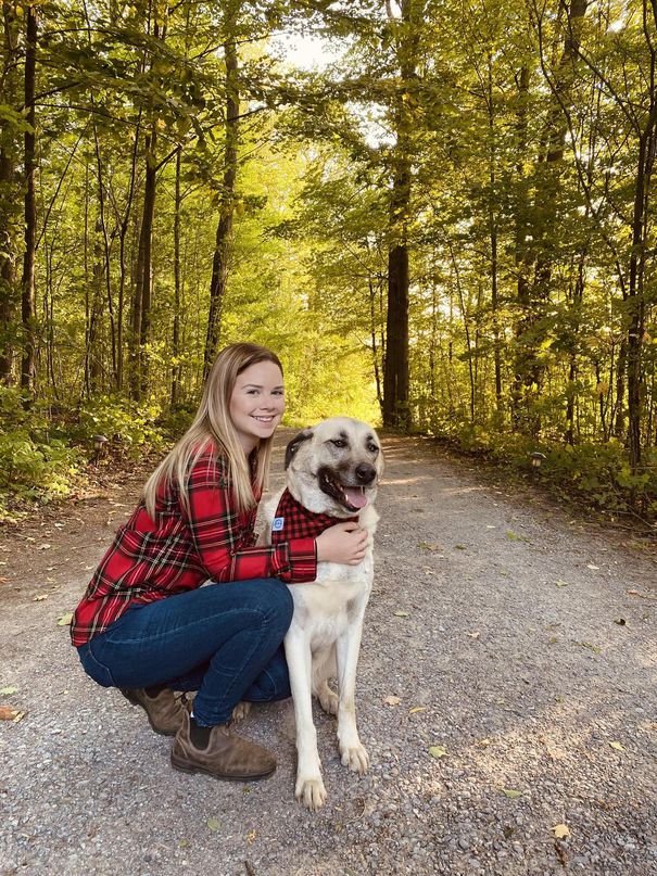 Amanda Peterson and her rescued Turkish Kangal, Luna.