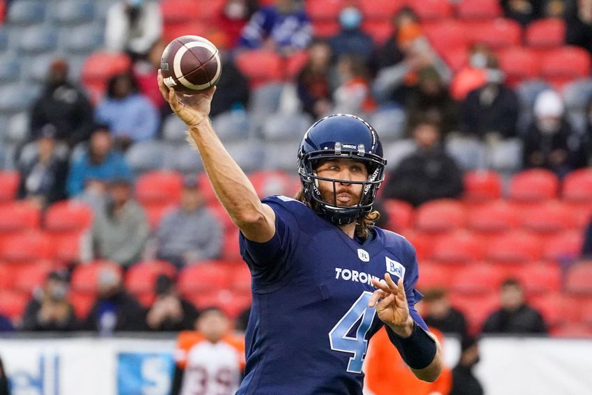 Toronto Argonauts quarterback McLeod Bethel-Thompson may not be available to play in the CFL East Division final against the Hamilton Tiger-Cats.
