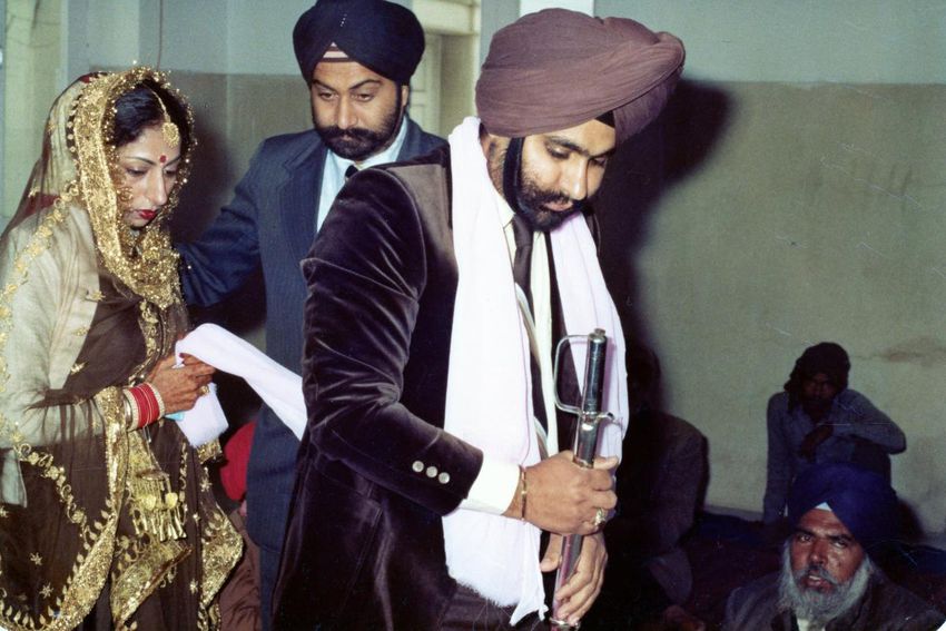On the wedding day of Nav and Arvinder Bhatia in 1983.