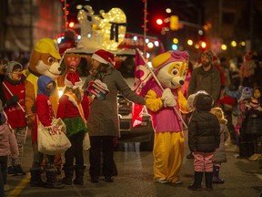 Paw Patrol characters participate in the 53rd Annual Windsor Santa Claus Parade, Saturday, December 4, 2021.
