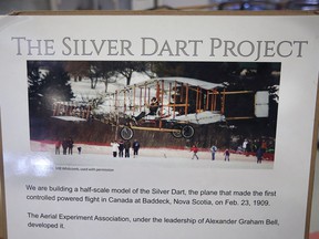 A photo of a Silver Dart is displayed on Wednesday, December 22, 2021, at the Canadian Aviation Museum in Windsor.