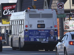 A Transit Windsor bus is displayed on Tecumseh Road East near Pillette Road on Monday, December 13, 2021. The council approved a budget 