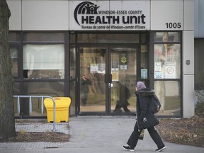 The exterior of the Windsor-Essex County Health Unit is shown on Thursday, December 2, 2021.