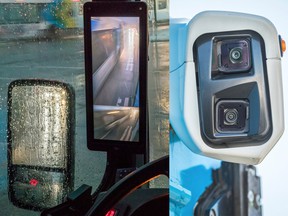 New side-view cameras installed on an STM bus provide better views, the agency says.