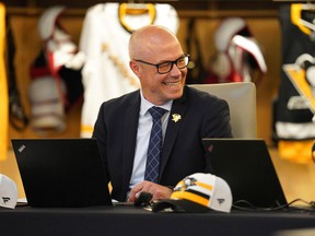 Pittsburgh Penguins assistant general manager Patrik Allvin during rounds 2-7 of the 2021 NHL Inning Draft at the PPG Paints Arena on July 24, 2021 in Pittsburgh.