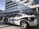 A Windsor Police Service cruiser is shown in front of the center headquarters on Thursday, February 20, 2020.
