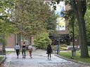 Students are pictured on the University of Windsor campus on Friday, October 8, 2021.