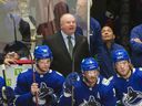 Canucks head coach Bruce Boudreau made his point from behind the Canucks' bench during a game at Rogers Arena last month, saying he likes the scoring opportunities his club has.  'We would like to funnel more records to the network.  We would like to have more traffic in front of the network”, he says.