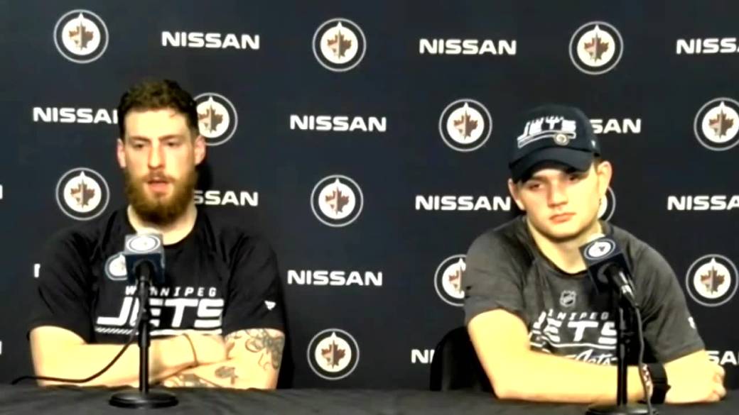 Click to play video: 'RAW: Winnipeg Jets Dubois & Perfetti Interview - Jan. 18'