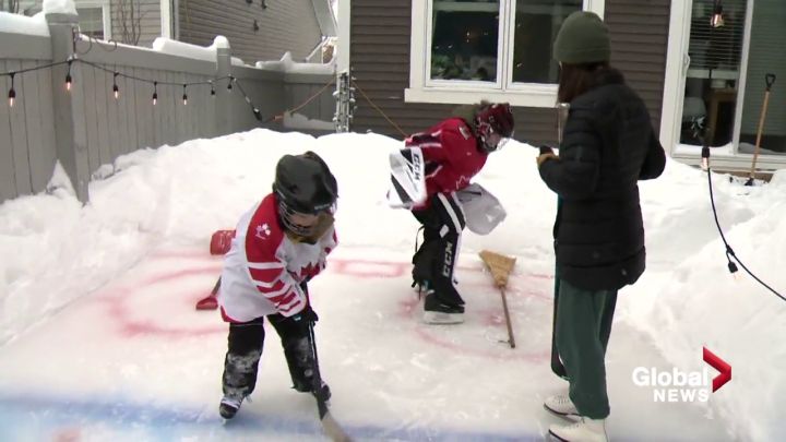 Click to Play Video: 'Family Creates Outdoor Ice Rink to Help with Mental Health Amid COVID-19 Pandemic'