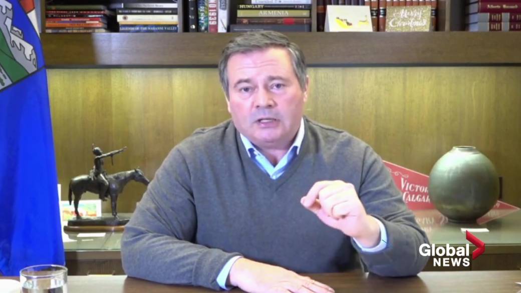Click to play video: 'Jason Kenney says Alberta won't follow Quebec's plan to tax people not vaccinated against COVID-19'