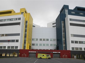A view of the MUHC superhospital in October 2019.