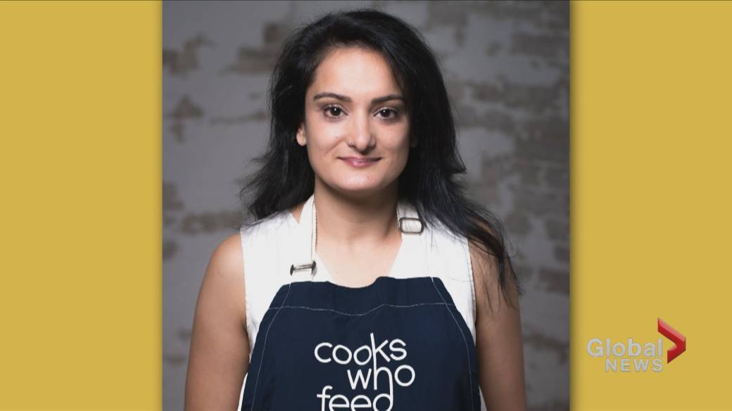 Click to play video: 'Celebrity-designed aprons equal income and food for the vulnerable'