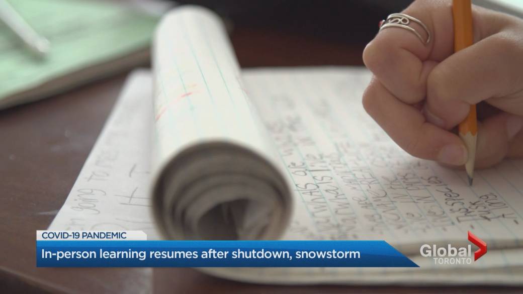 Click to play video: 'Ontario schools reopen to in-class learning'