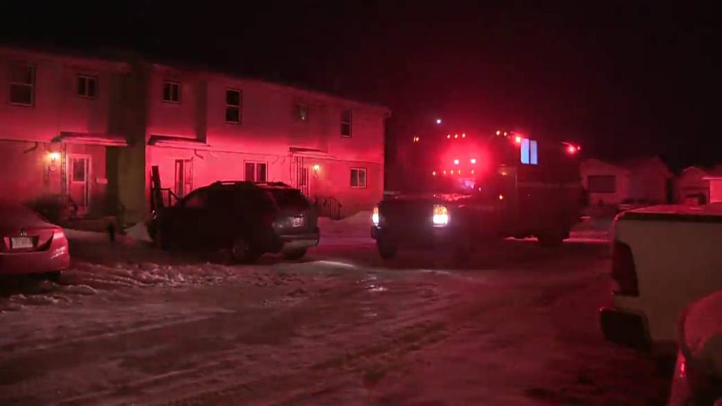 Click to Play Video: 'Fire Forces Evacuation of Northeast Edmonton Townhouse Complex'