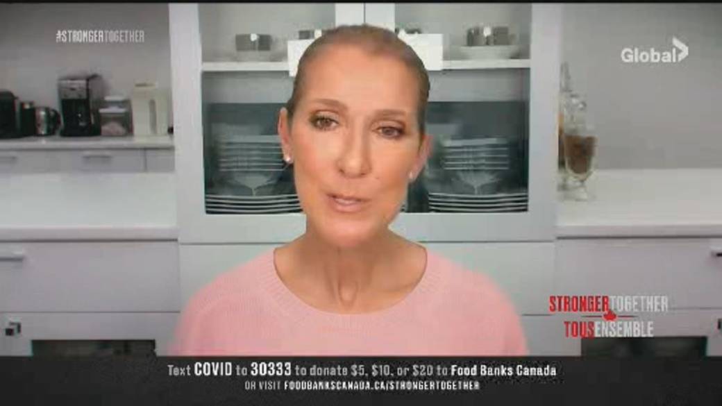 Click to play video: 'Stronger Together: Celine Dion tells healthcare workers 'we salute your bravery'