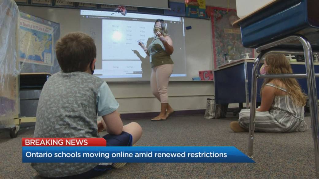 Click to Play Video: 'Ontario Schools Are Moving Online Amid Renewed Restrictions'